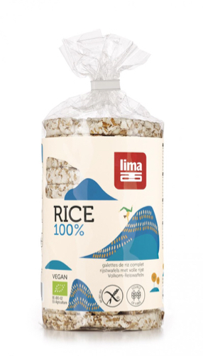 Lima Rijstwafels +zout glutenvrij bio 100g